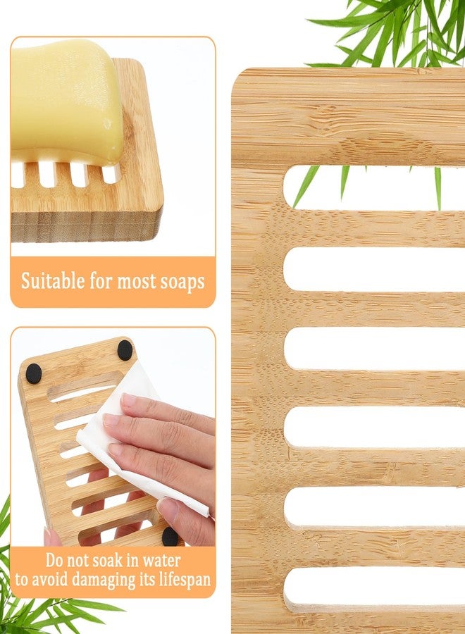 Neyauo 2 Pack Wooden Soap Holder Waterproof Self Draining Soap Dish Wood Soaps Tray for Shower Bathroom Kitchen Bathtub - Image 5