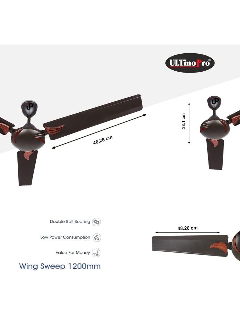 UltinoPro UltinoPro ULTINOPRO HighSpeed Ceiling Fan 48inch 1200mm 5Star 2Year Warranty Fiesta 48 Inch  - Image 3