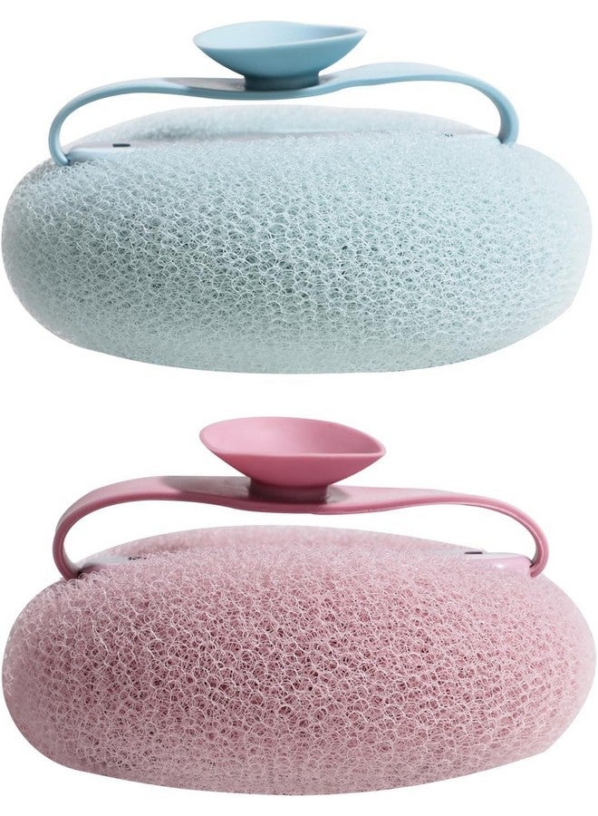 Illuminati store Loofah Bath Sponge Body Scrubber Mesh for Men Women | 2-in-1 Bath Super Soft Suction Cup Bath Brush, Bath Shower Loofah Sponge, Exfoliating Bath Sponge Cleaning Brush for Body - Image 1