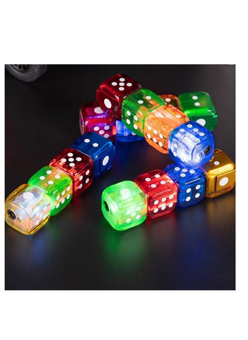 Generic - Creative Personality Dice Shape Transparent Color Light Windproof Inflatable Lighter Gift Blue Style (Without Gas) - Image 1