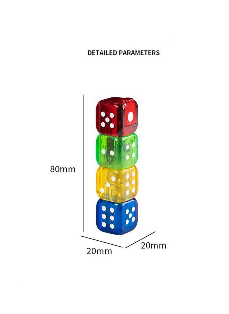 Generic - Creative Personality Dice Shape Transparent Color Light Windproof Inflatable Lighter Gift Blue Style (Without Gas) - Image 1