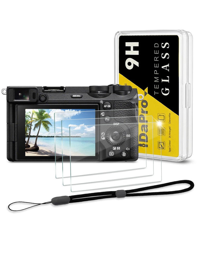 iDaPro Screen Protector for Sony Alpha A6700 A7C II 7C II A7CII 6700 ZVE1 ZVE1 Tempered Glass 3PcsHand Lanyard1Pcs9HAntiScrachAntiBubbleEasy Installation - Image 2