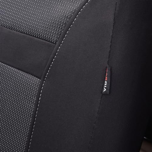 Flying Banner Car Seat Covers Full Set Universal fit Most Car,Truck,SUV and Van Comfortable Airbag Compatible Jacquard & Polyester (Full Set - Low Back, Black Black) - Image 5