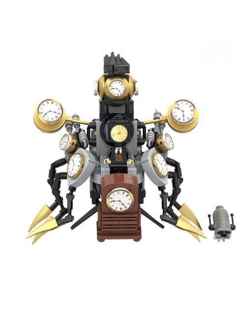 Children's Self-assembly Small Particle Toy Building Blocks Time Robot Model