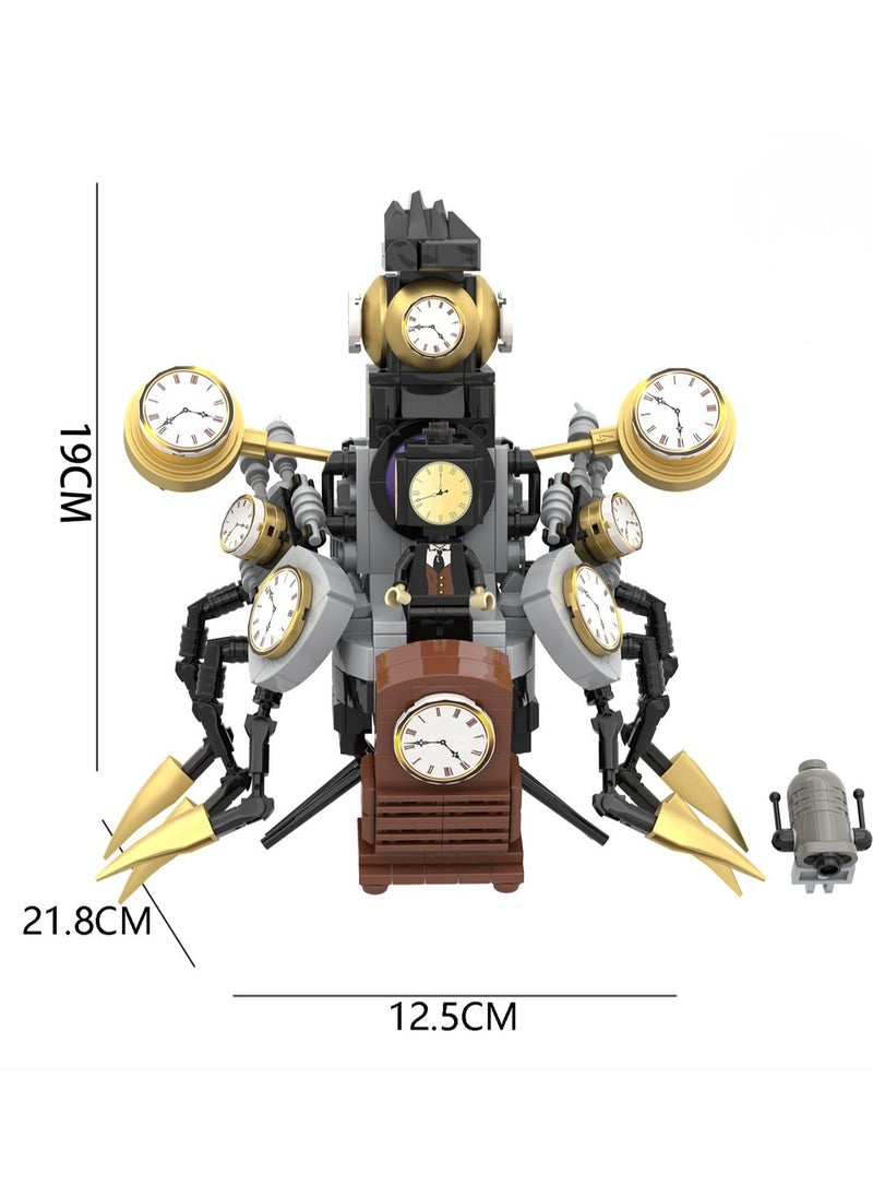 Children's Self-assembly Small Particle Toy Building Blocks Time Robot Model  - Image 2