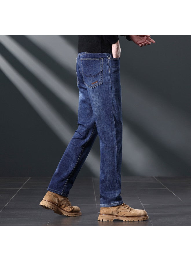 Fapai Autumn/winter High-end Light Business Commuter Loose Straight-leg Jeans Versatile Trousers - Image 2
