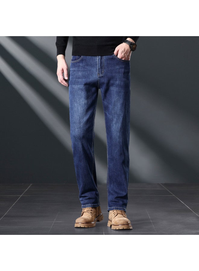 Fapai Autumn/winter High-end Light Business Commuter Loose Straight-leg Jeans Versatile Trousers - Image 5