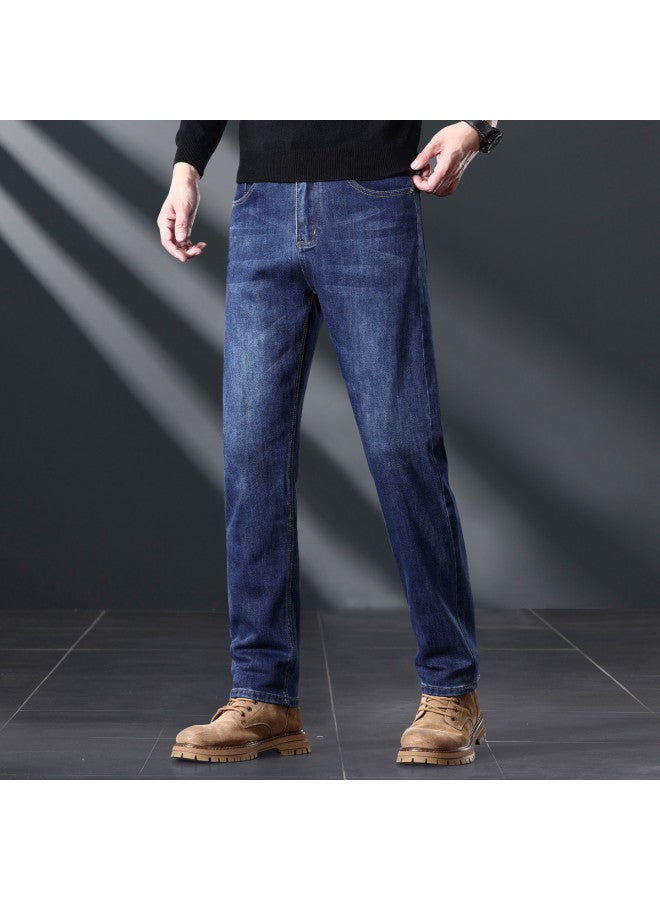 Fapai Autumn/winter High-end Light Business Commuter Loose Straight-leg Jeans Versatile Trousers - Image 4