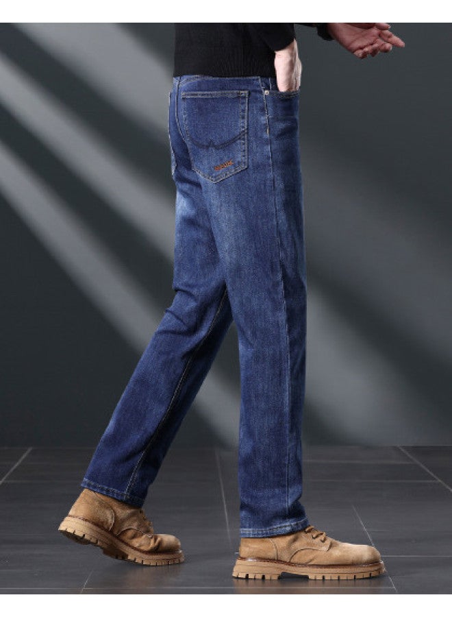 Fapai Autumn/winter High-end Light Business Commuter Loose Straight-leg Jeans Versatile Trousers - Image 1