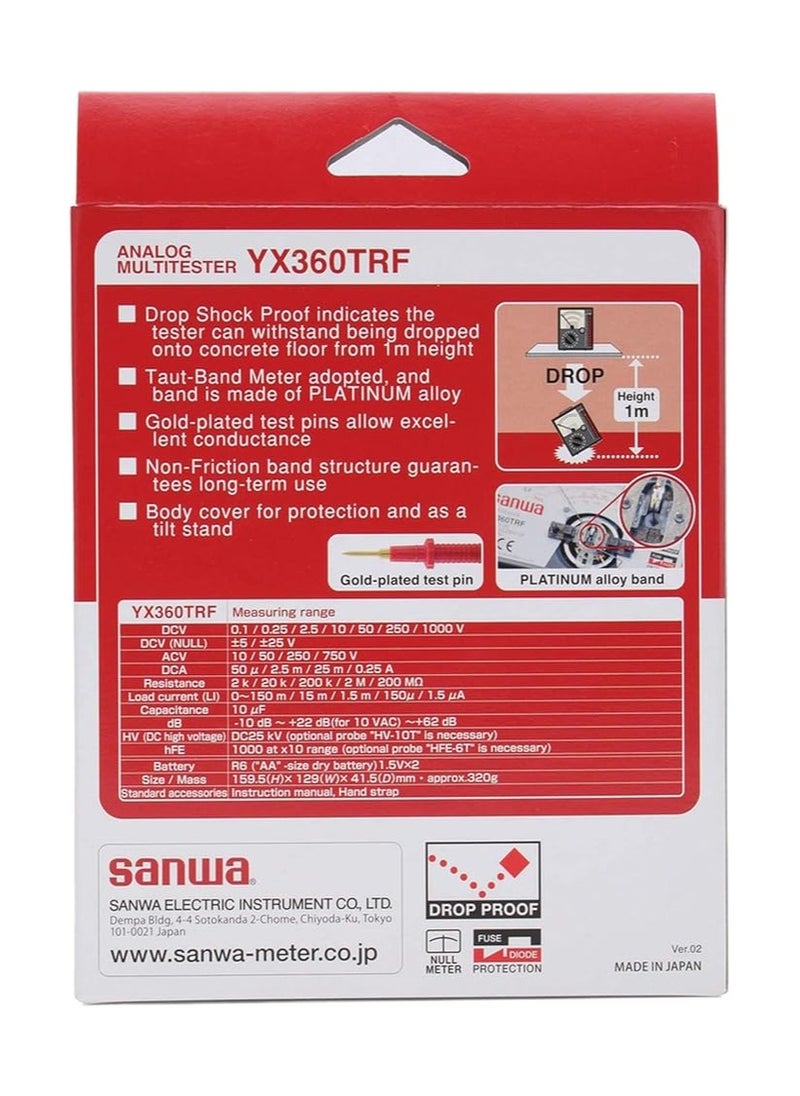 SANWA YX360TRF Analog Multimeter – High Accuracy, Durable, Made in Japan  - Image 5