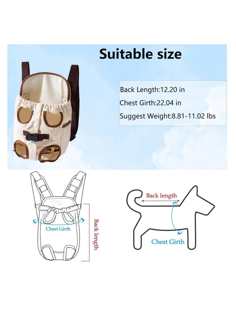 SYOSI Cat Backpack Carrier, Adjustable Pet Front Cat Dog Carrier Backpack Travel Bag, Legs Out Easy-Fit Dog Travel Backpack Carrier for Hiking Camping Cyclings for 8-11lbs Small Medium Dogs Cats Rabbit - Image 3