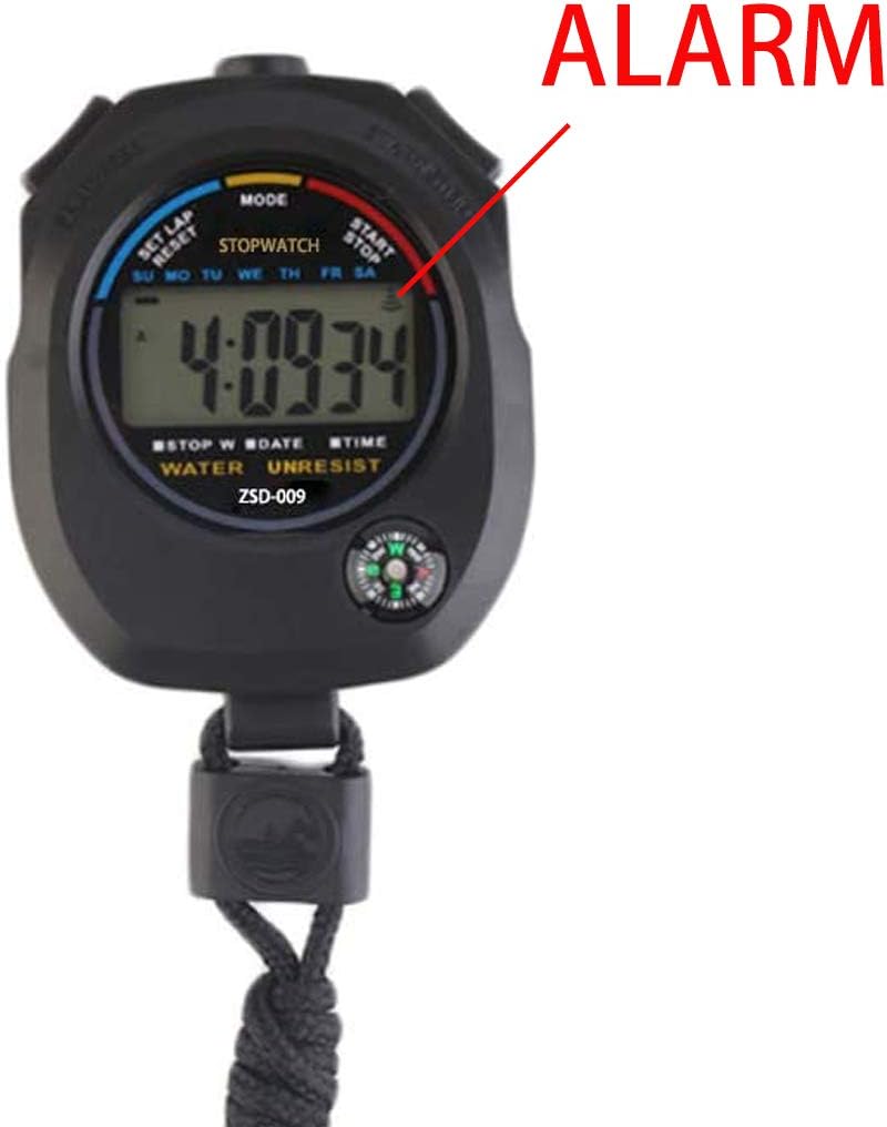 Pgzsy 2 Pack Multi-Function Electronic Digital Sport Stopwatch Timer, Large Display with Date Time and Alarm Function,Suitable for Sports Coaches Fitness Coaches and Referees - Image 2