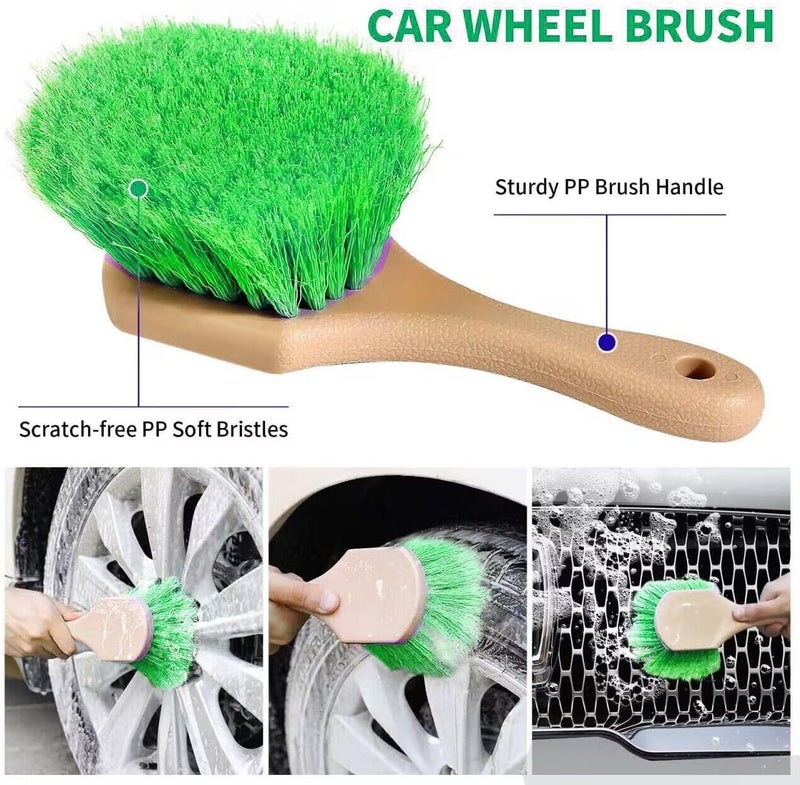 Wontolf 62'' Car Wash Brush with Long Handle Chenille Microfiber Car Wash Mop Kit Mitt Car Washing Brush Cleaning Kits Car Care Kits Scratch-Free Replacement Head Towels for Cars RV Truck Boat - Image 5