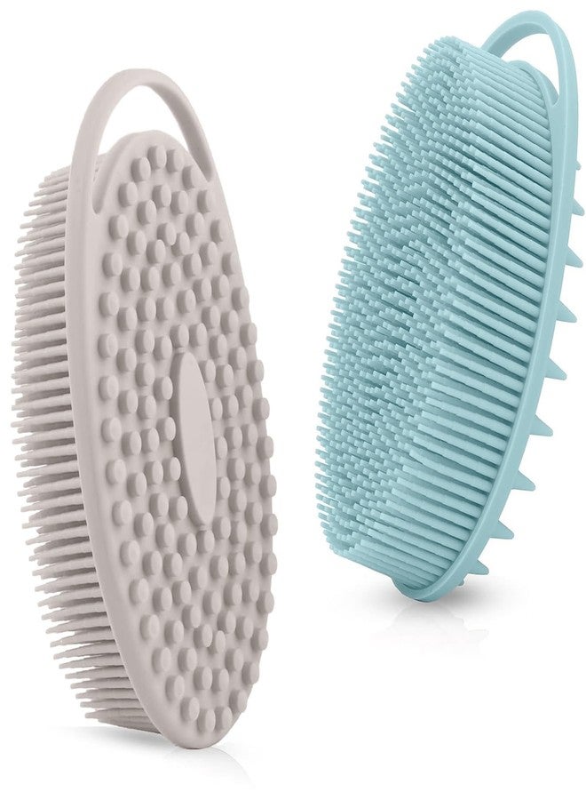 RamPula Silicone Body Scrubber - Dual-Sided Silicone Loofah for Shower, Set of 3 Soft Exfoliating Body Bath Shower Scrubber Loofah Brush Easy-to-Clean for Sensitive Kids Women Men All Kinds of Skin - Image 1