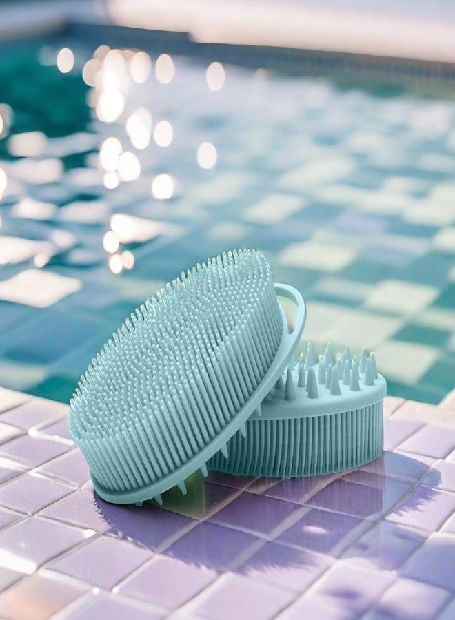 RamPula Silicone Body Scrubber - Dual-Sided Silicone Loofah for Shower, Set of 3 Soft Exfoliating Body Bath Shower Scrubber Loofah Brush Easy-to-Clean for Sensitive Kids Women Men All Kinds of Skin - Image 5