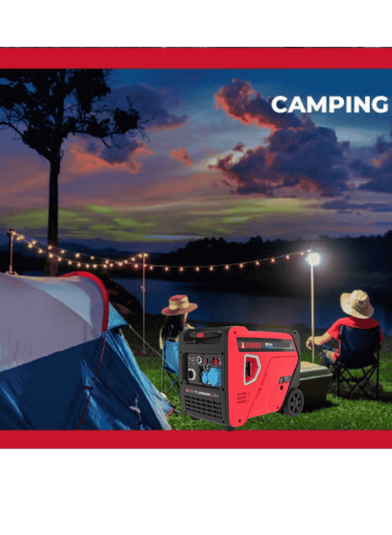 اي باور مولد عاكس صامت ثنائي الوقود، بقوة ٦٥٠٠ واط | محطة طاقة متنقلة تعمل بالبنزين وغاز البترول المسال | تردد ٥٠/٦٠ هرتز | هدوء فائق ٦٠ ديسيبل | تشغيل عن بُعد | طاقة نظيفة ومستقرة للاستخدام المنزلي، والتخييم، والمركبات الترفيهية، والاستخدام الخارجي - طراز SM6500DFi - Image 4