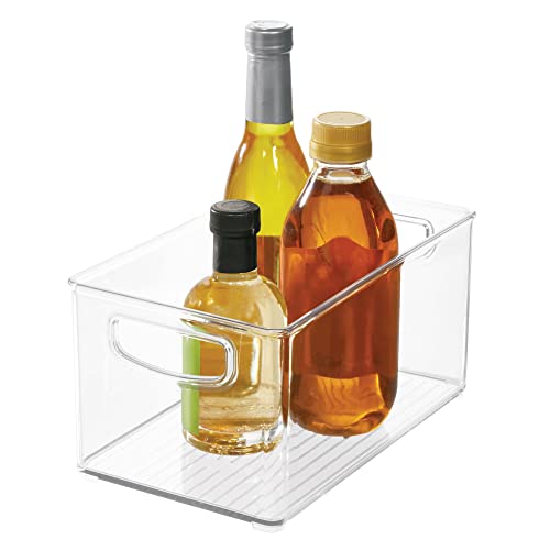 iDesign Stackable Pantry Bin with Handles  Organizer Bin for Fridge or Freezer Clear Made in USA