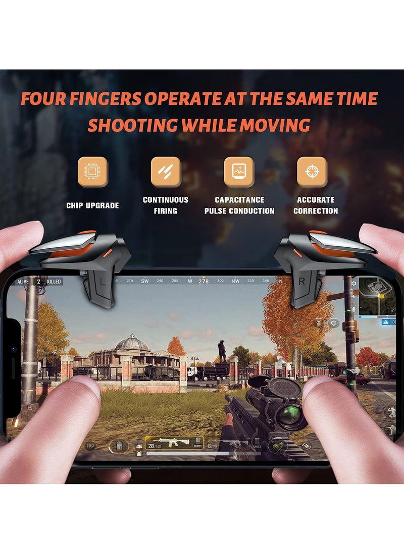 روكيو مشغل وحدة التحكم في ألعاب PUBG، [زوج واحد] إصدار جديد من وحدة التحكم في ألعاب الهاتف الذكي لوحة ألعاب بسمك كبير، هدف حساس وإطلاق النار على مشغلات PUBG لنظام iOS/Android، DY01، مكون إضافي 50 لقطة في الثانية من الأجهزة الطرفية المادية لوحدة التحكم في الألعاب  - Image 2