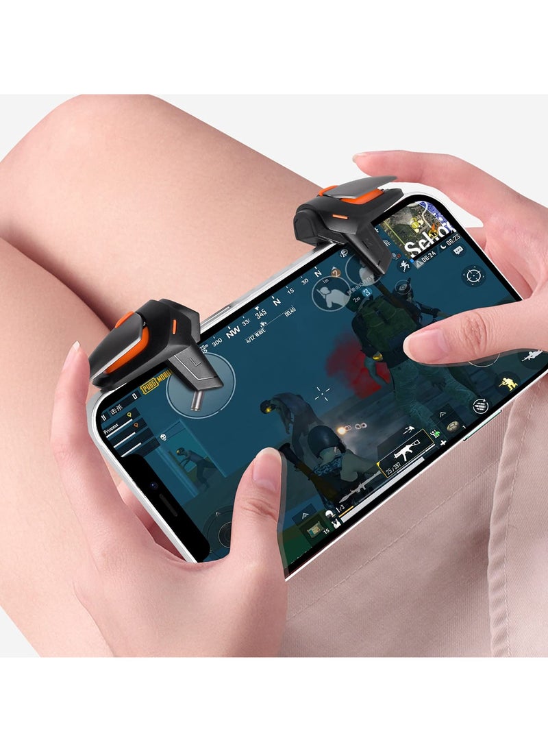 روكيو - مشغل وحدة التحكم في ألعاب PUBG، [زوج واحد] إصدار جديد من وحدة التحكم في ألعاب الهاتف الذكي لوحة ألعاب بسمك كبير، هدف حساس وإطلاق النار على مشغلات PUBG لنظام iOS/Android، DY01، مكون إضافي 50 لقطة في الثانية من الأجهزة الطرفية المادية لوحدة التحكم في الألعاب - Image 1