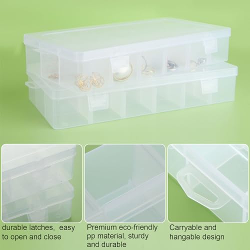 APACALI Plastic Organizer Box with Dividers (18 Grids - 6PCS) - Image 3