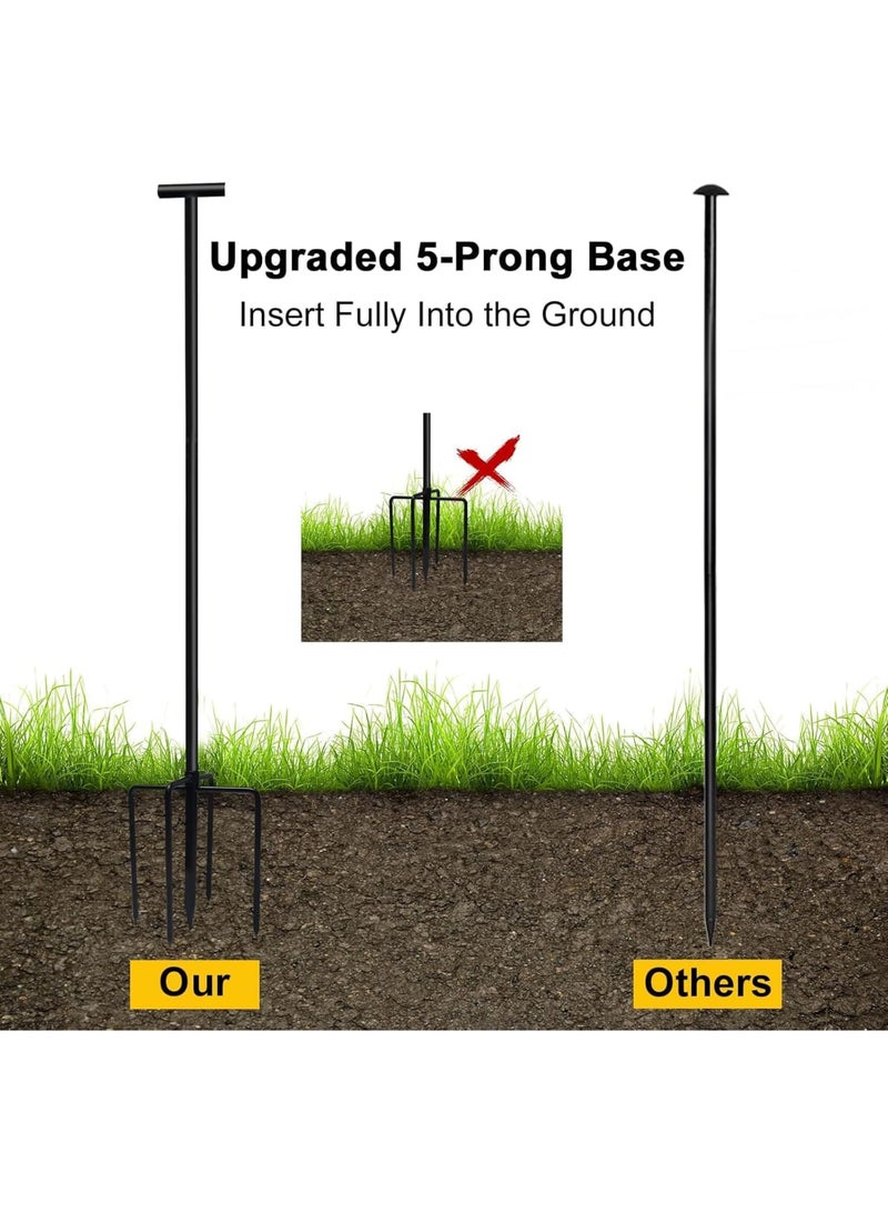 SOLARAE شبكة شواء نار المخيم، شواية نار متنقلة، معدات طهي نار المخيم مع قاعدة دوارة من الصلب لشواء نار مفتوحة في التخييم - Image 5