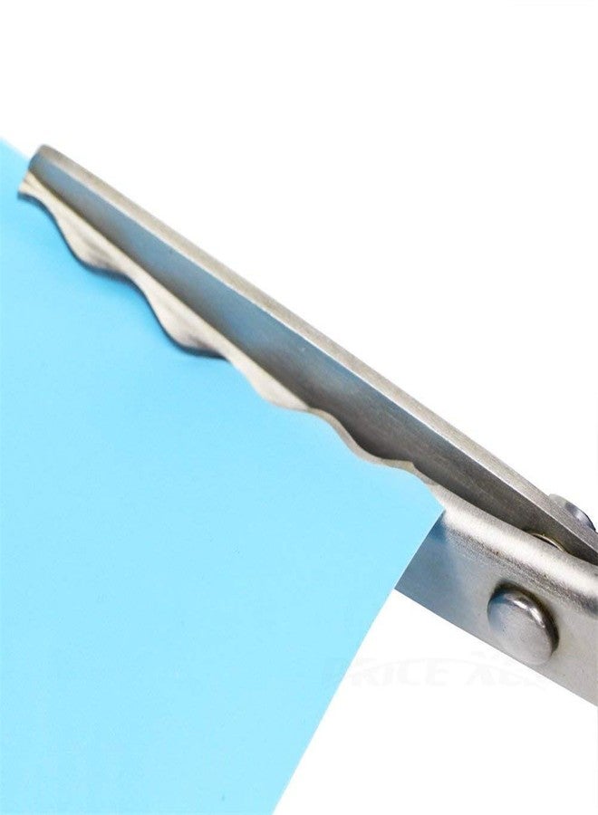 KimDaro Serrated Scalloped Edge Pinking Shears, Multifunction Stainless Steel Shears Tailor Scissors, Professional Zig-Zag Cut Scissors, Sewing Craft Paper Clothing Fabric Cut for Home(Scalloped, 10mm) - Image 5