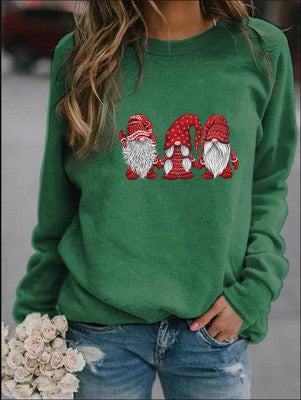 2024 Amazon AliExpress cross-border independent station wish Christmas creative letters European and American printed crew neck vests green without cap