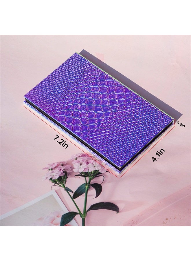 SZDYM Mermaid Empty Magnetic Palette, Fish scale Empty Magnetic Palette for Highlighters Eyeshadows Lipstick Blush Powder Rectangle Large size (Fish Scales) - Image 3