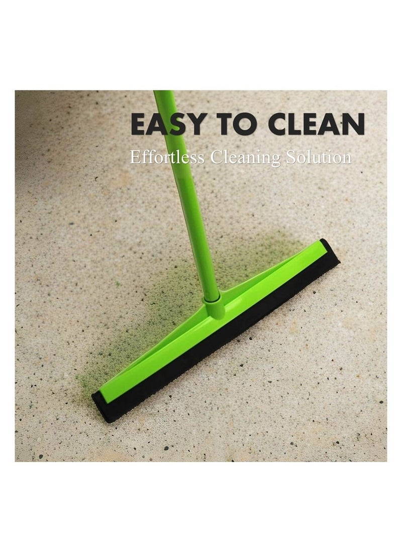 Clean and Care Cleaning Set Combo Indoor Broom Wiper Squeegee Spin Mop All with Iron Stick Long Handle for Home Kitchen Office Assorted color - Image 4