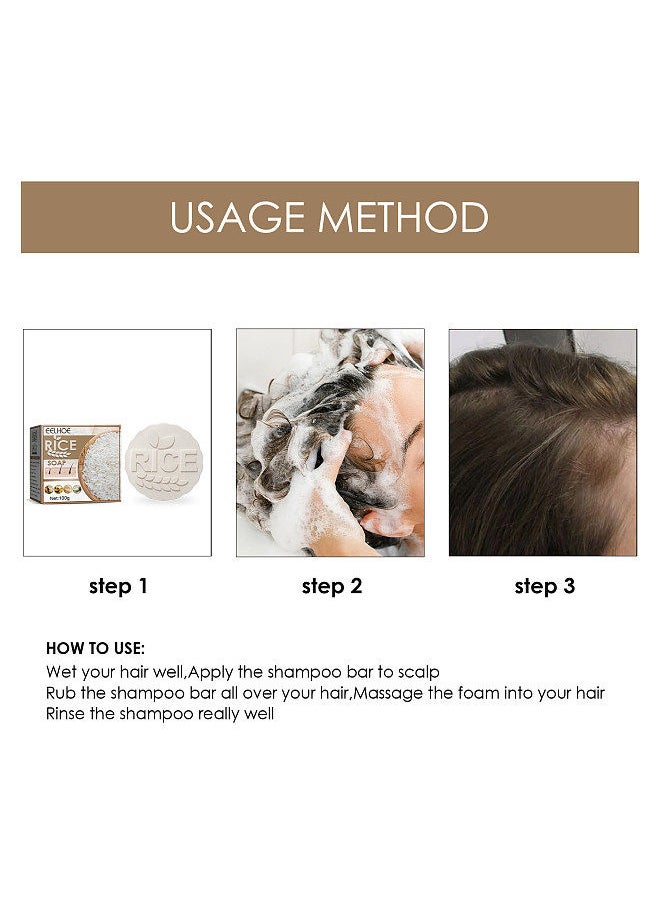 EELHOE - EELHOE 100g Anti-hair Loss Shampoo Bar Increasing Hair Volume Nourish Hair Root Hair Growth - Image 1