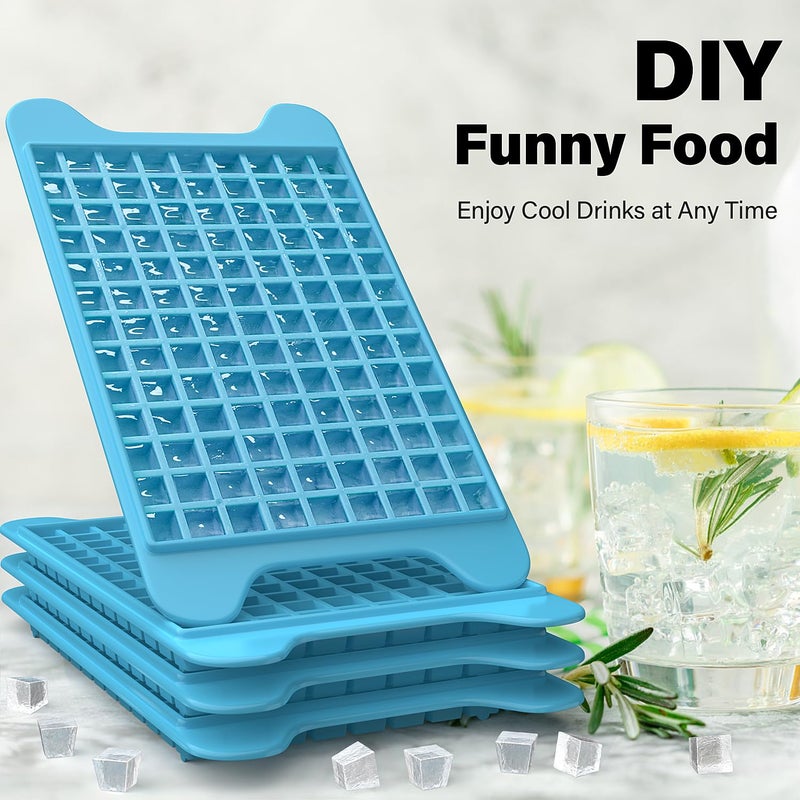 FDDBI Mini Ice Cube Tray for Freezer: FDDBI Small Ice Trays for Freezer with Bin - 117Ã—4PCS Easy Release Nugget Ice Tray - Crushed Ice Tray with Container - Image 5