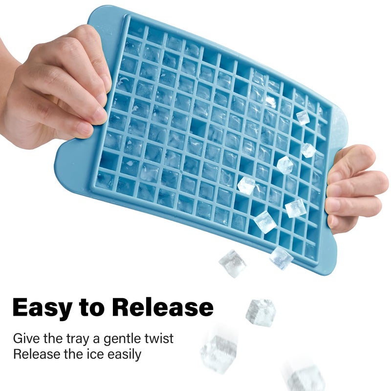 FDDBI Mini Ice Cube Tray for Freezer: FDDBI Small Ice Trays for Freezer with Bin - 117Ã—4PCS Easy Release Nugget Ice Tray - Crushed Ice Tray with Container - Image 4