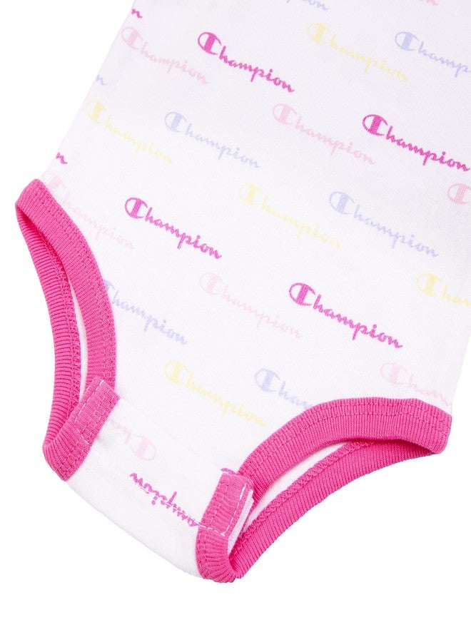 Champion بدلة أطفال قصيرة الأكمام من تشامبيون 3 قطع، ملابس أطفال محايدة للجنس، ملابس للرضع، ألوان متعددة/0-6 أشهر - Image 4