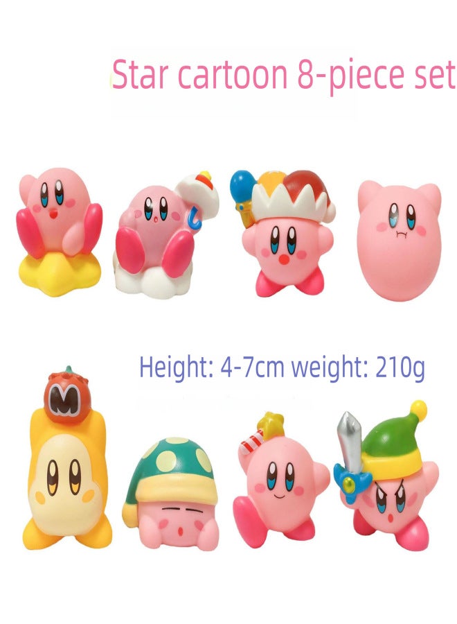 Anime Q Version Kirby Figure Doll Storage Cabinet Toy Scenery Model Desktop Cake Decoration Ornaments(Three generations of Star Cappy) - Image 2