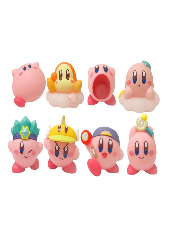 Anime Q Version Kirby Figure Doll Storage Cabinet Toy Scenery Model Desktop Cake Decoration Ornaments(Three generations of Star Cappy) - Image 3