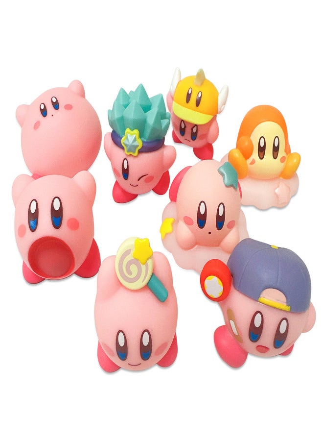 Anime Q Version Kirby Figure Doll Storage Cabinet Toy Scenery Model Desktop Cake Decoration Ornaments(Three generations of Star Cappy) - Image 5