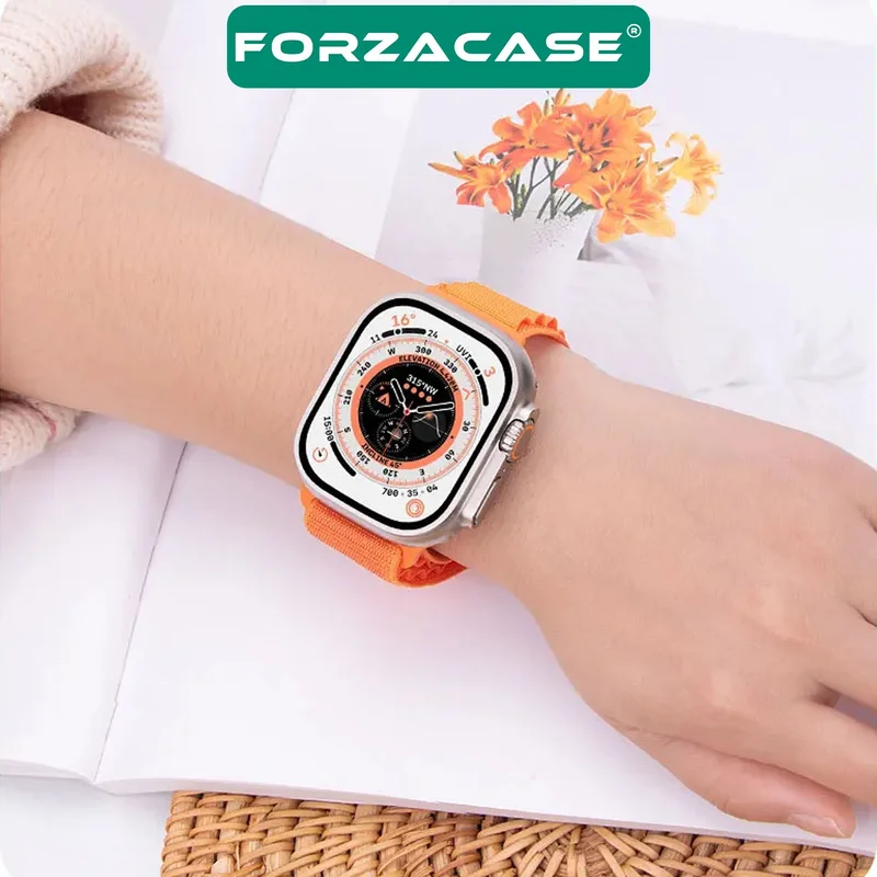 فورزاكاس Apple Watch 7 41MM Compatible Hook Fabric Strap - FC268