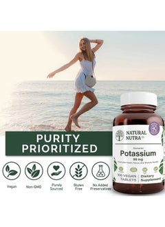 Natural Nutra Elemental Potassium Gluconate Dietary Supplement Energy And Nervous System Health Maintains Optimal Fluid Balance Promotes Heart Health 99 Mg 100 Vegan Tablets  - Image 4