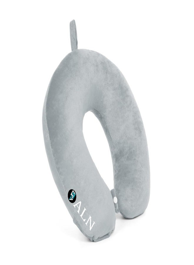 ALN® Premium Soft Velvet Travel Neck Pillow for Travelling and Sleeping in Airplane Flight, Cab, Car, Train, Bus for Men & Women Head Rest Neck Holder Pillow for Pain Relief | Lightweight Neck Support - Image 1