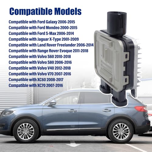 ATNVIDSG 940009402 7T438C609BA 940004204 Radiator Cooling Fan Control Module Compatible with Ford Mondeo S-Max Galaxy Transit Volvo S80 S60 V40 V70 XC60 XC70 Freelander 2 Range Rover Evoque - Image 2