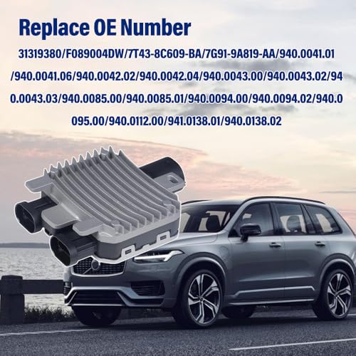 ATNVIDSG 940009402 7T438C609BA 940004204 Radiator Cooling Fan Control Module Compatible with Ford Mondeo S-Max Galaxy Transit Volvo S80 S60 V40 V70 XC60 XC70 Freelander 2 Range Rover Evoque - Image 3