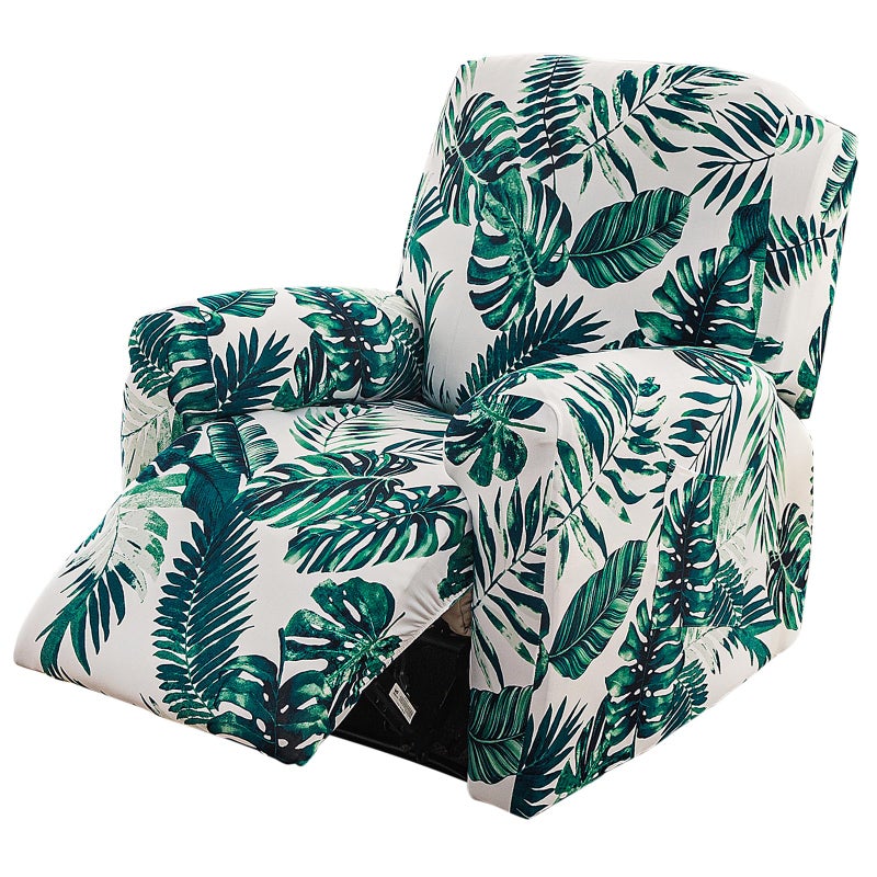 FUANGUI Recliner Chair Cover 4-Pieces Lazyboy Cover for Recliner Chair with Storage Pockets Furniture Protector for Living Room, Jacquard Sofa Slipcover for Kids, Pets, Dog and Cat, 30 - Image 1