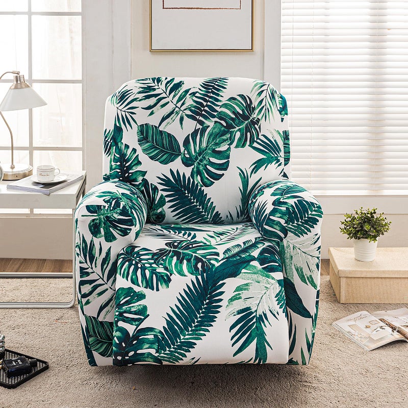 FUANGUI Recliner Chair Cover 4-Pieces Lazyboy Cover for Recliner Chair with Storage Pockets Furniture Protector for Living Room, Jacquard Sofa Slipcover for Kids, Pets, Dog and Cat, 30 - Image 5