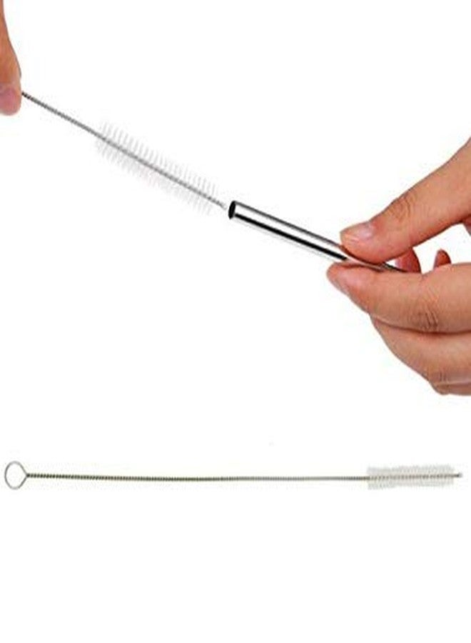 AIA India Bent Drinking Stainless Steel Straws, Bar Accessories | Length 8.00 INCH | Set of 6 - Image 3
