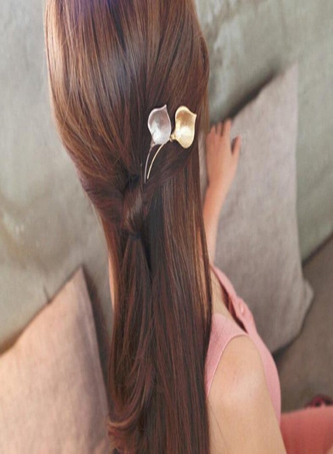 Luzen 6 Pieces Calla lily Metal Hair Clip Clamps Bobby Pins Hairpin Headdress Accessories - Image 3