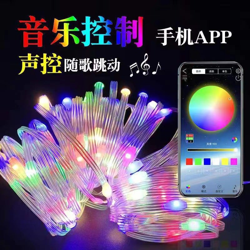 123 نت ريد مصباح التحكم الصوتي في الفناء الخارجي مصباح سلسلة الألوان السحرية مصباح الجلد المثالي مصباح لوتس LED التحكم - Image 2