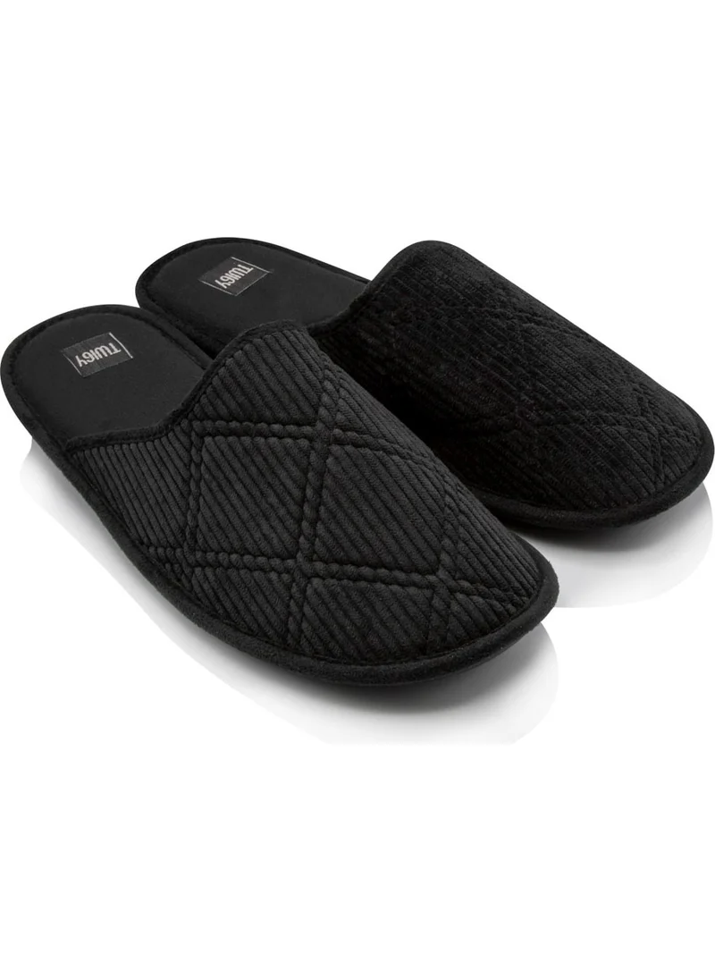 Twigy Men's Black Roger House Slippers