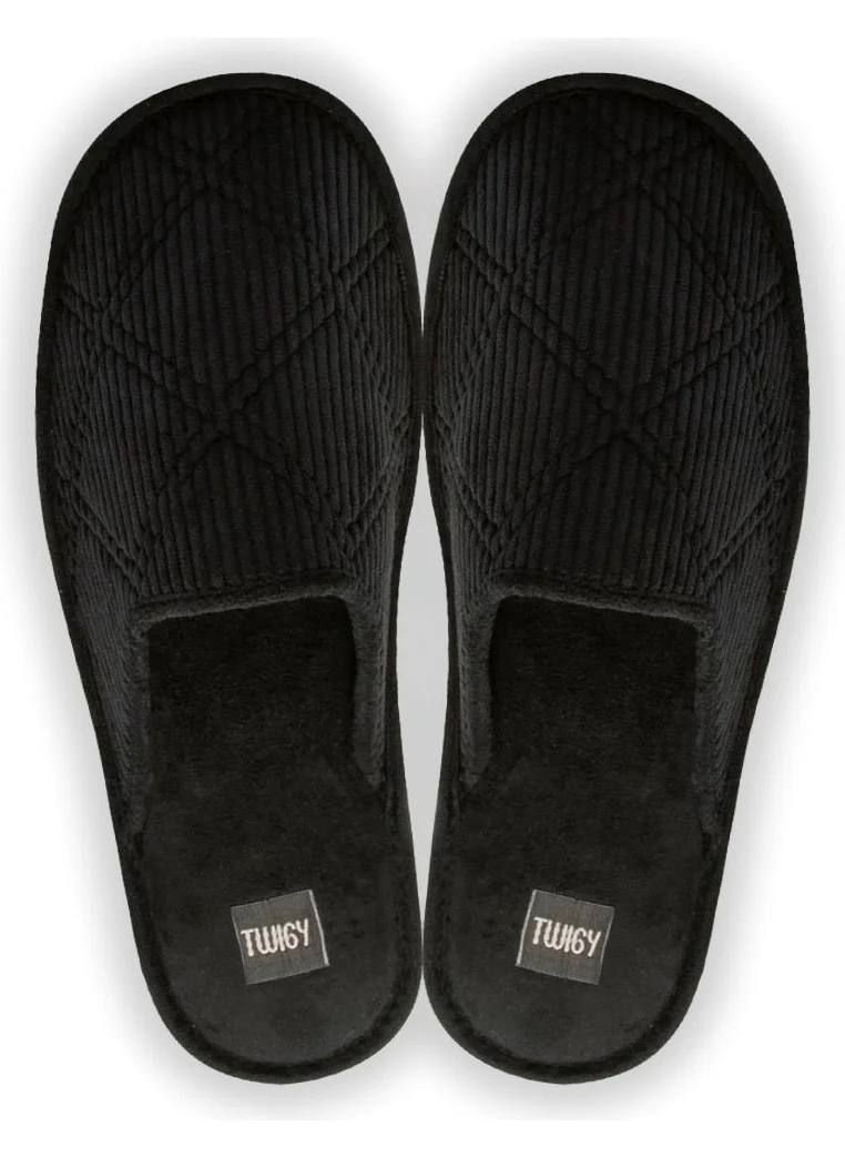 Twigy Men's Black Roger House Slippers