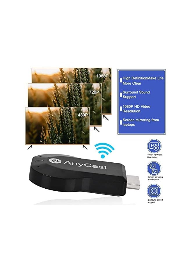Zaboon - Anycast Hdmi Wireless Display Adapter - Wifi 1080P Mobile Screen Mirroring Receiver Dongle To Tv/Projector Receiver Support Windows Android Mac Ios - Image 1