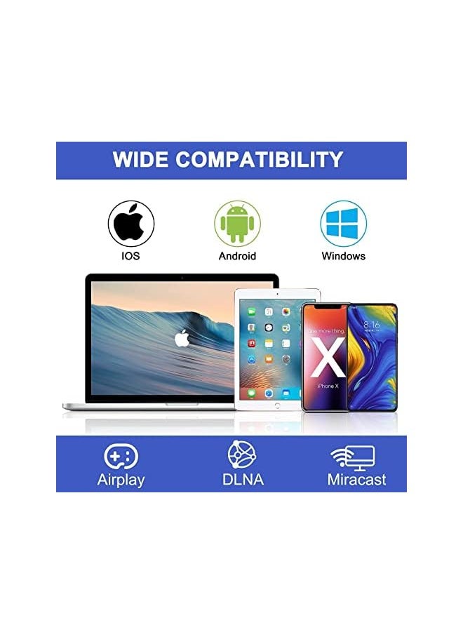 Zaboon - Anycast Hdmi Wireless Display Adapter - Wifi 1080P Mobile Screen Mirroring Receiver Dongle To Tv/Projector Receiver Support Windows Android Mac Ios - Image 1